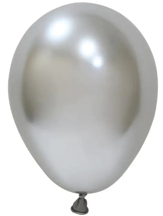 Silver Chrome Latex Balloon 5Inch (Pack of 100)