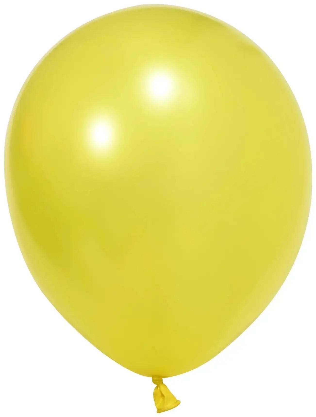 Yellow Metallic Latex Balloon 10Inch (Pack of 100)
