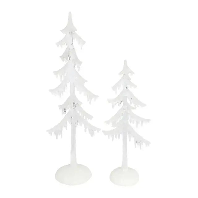 2 White Christmas Tree with Lighting