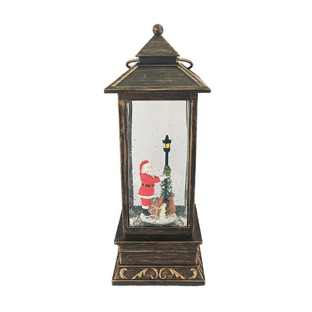 Lantern with Metallic Finish and Glitter (28cm)