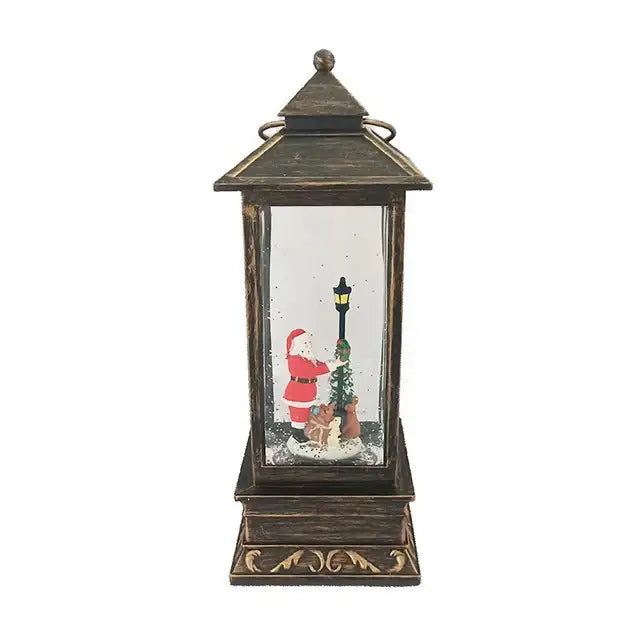 Lantern with Metallic Finish and Glitter