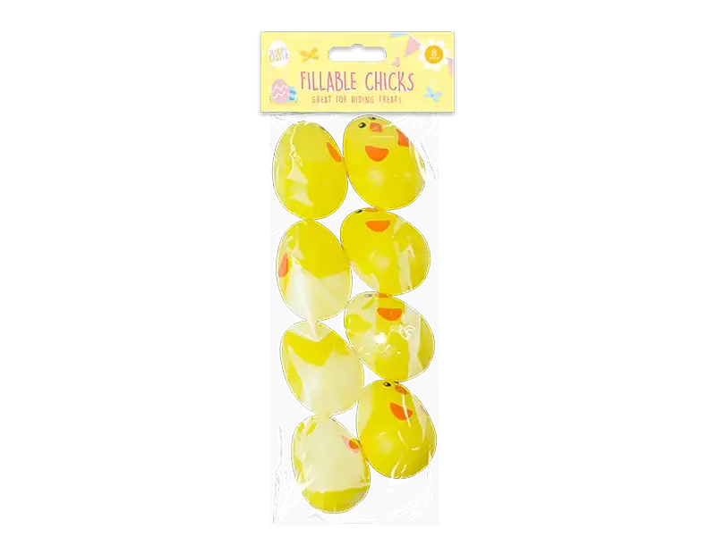 Easter Chick Fillable Eggs (8 Pack)