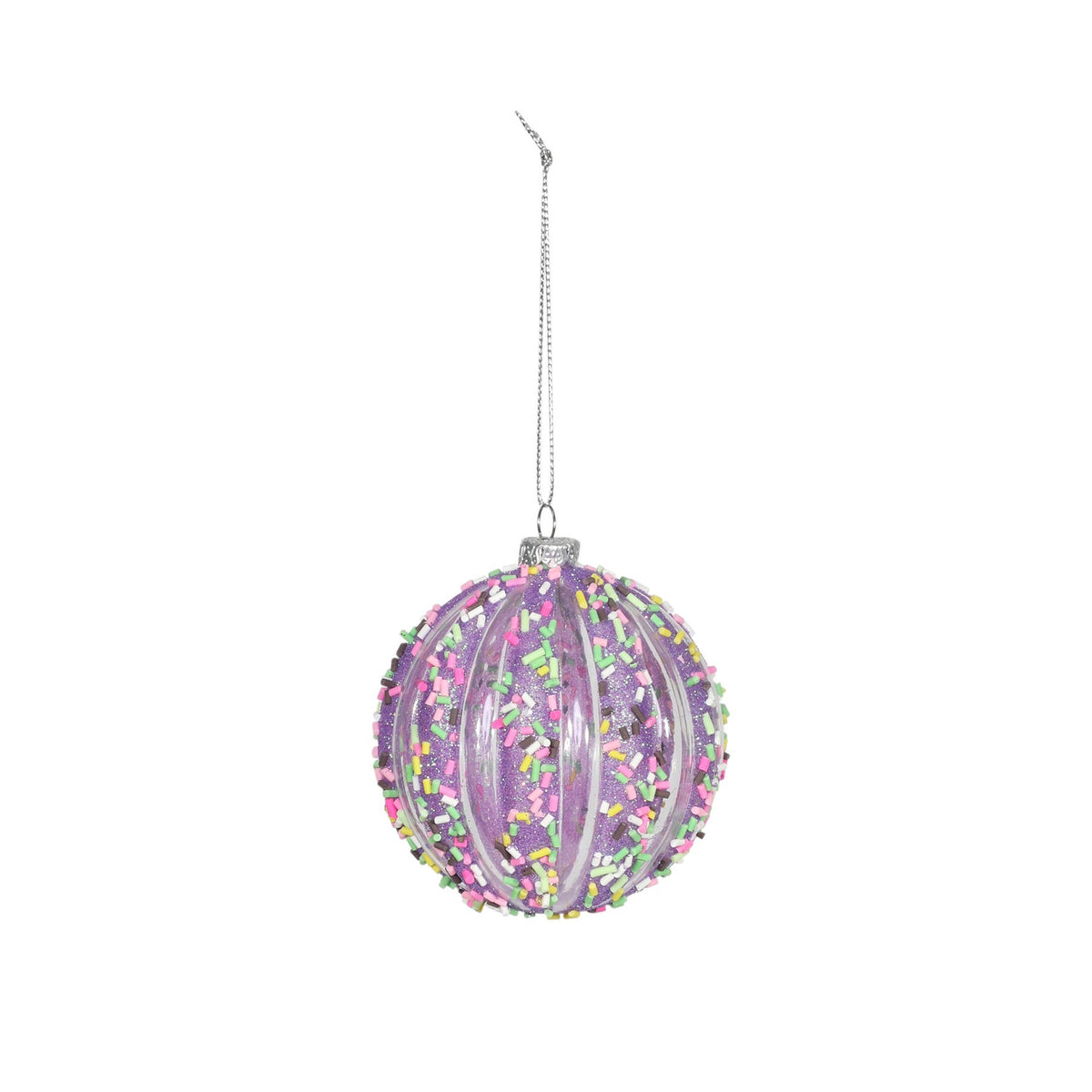 Discover the Purple Sequin Bauble (8cm) at Bristow Direct