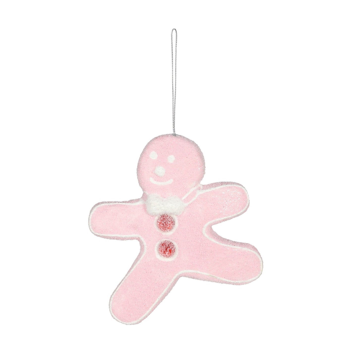 Pink Gingerbread Man Hanging Decoration