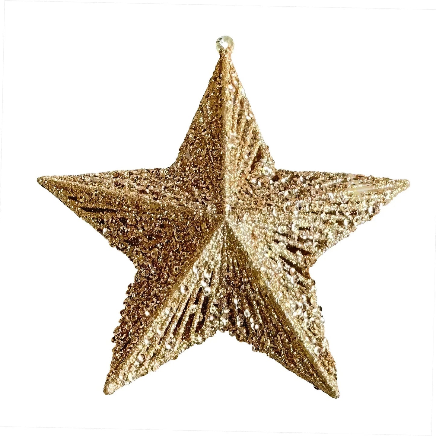 Gold Glitter Star Hanging Decoration (15cm)