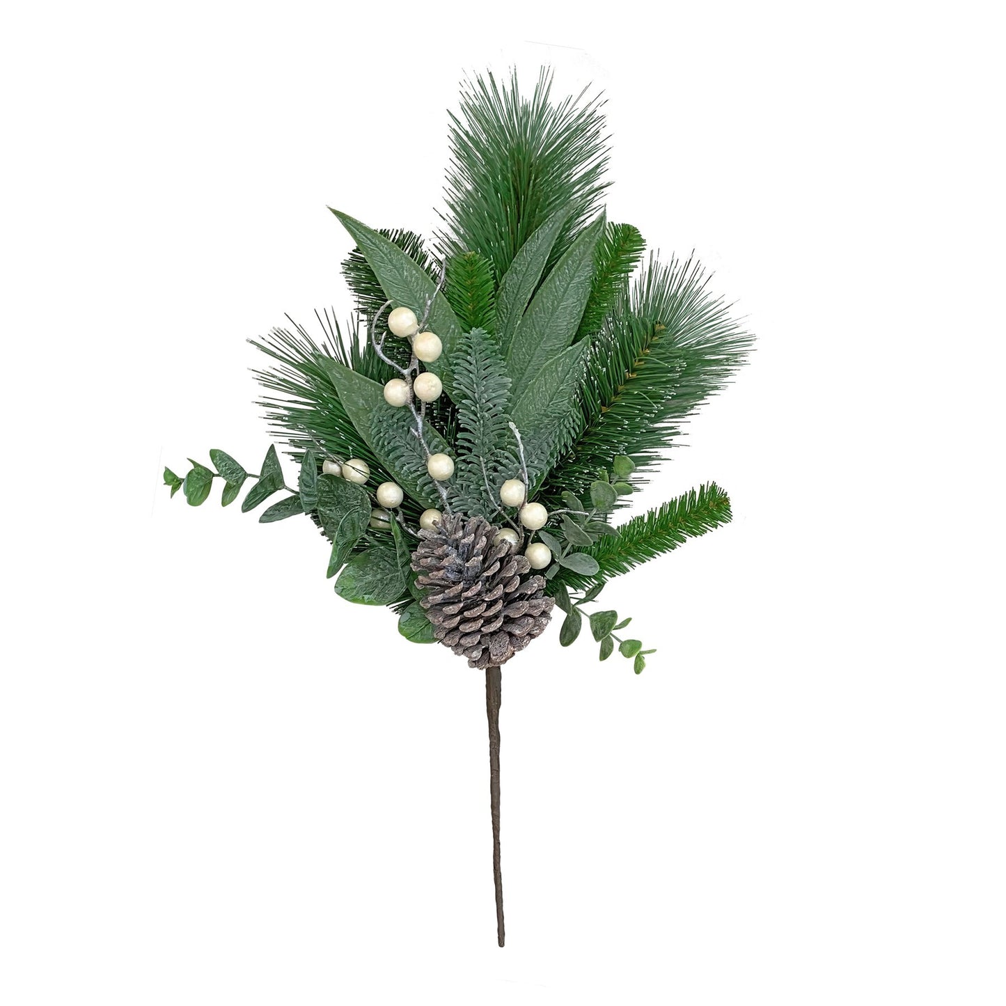 Mixed Pine Spray with White Berries