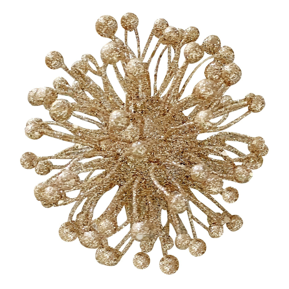 Discover the Gold Glitter Flower Pom Pom Hanging Decoration at Bristow Direct