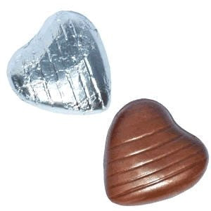 Discover the Silver Foil Milk Chocolate Hearts (100pk) at Bristow Direct