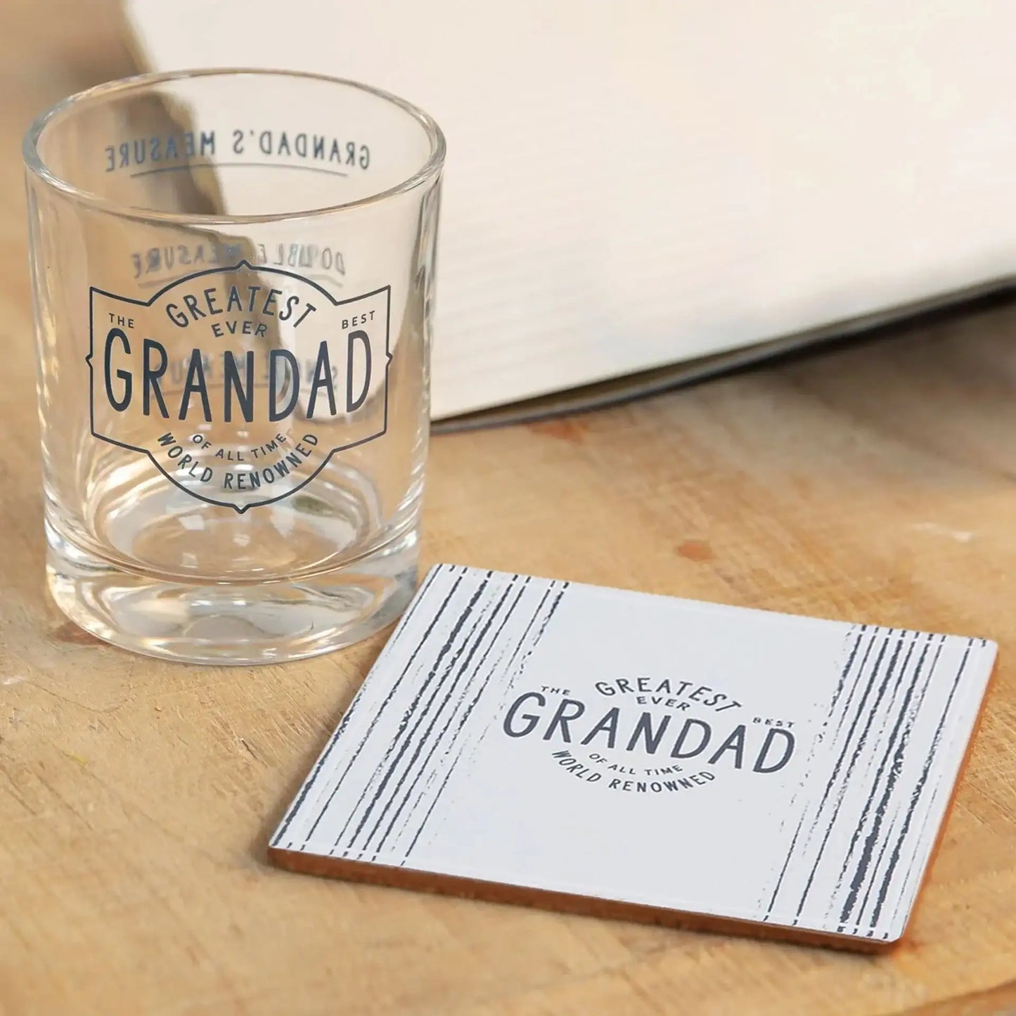 Greatest Grandad Ever Whisky Glass and Coaster Gift Set