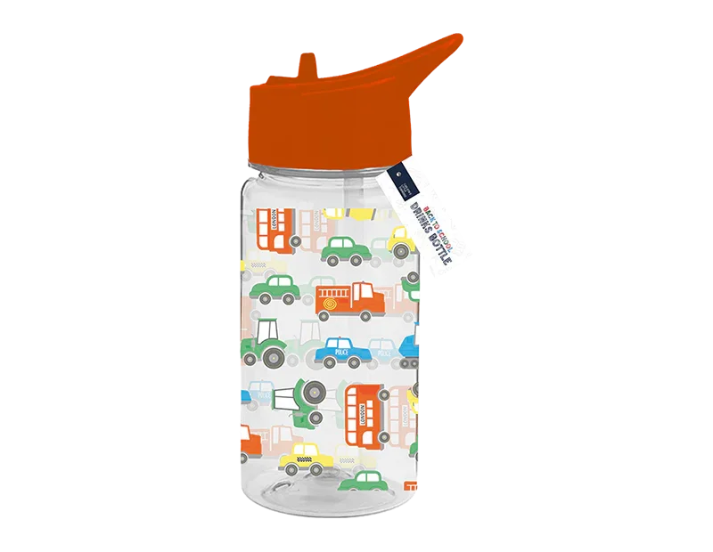 Boys Printed Bottle With Straw (400ml)