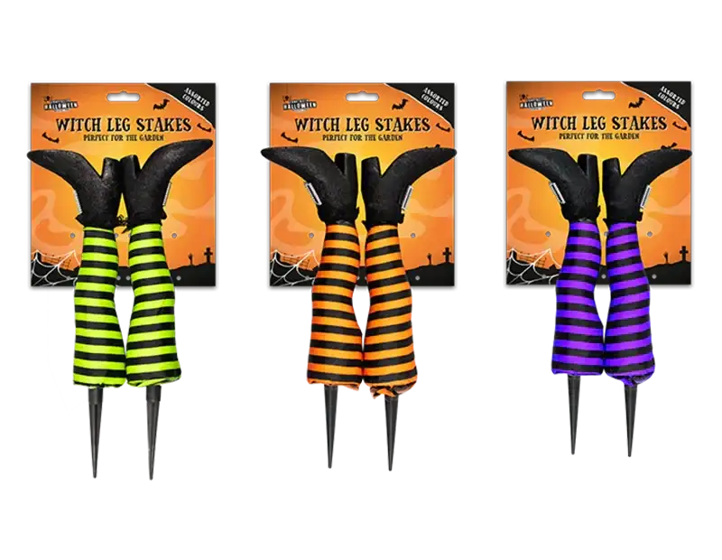 Halloween Witch Leg Stakes (Assorted)