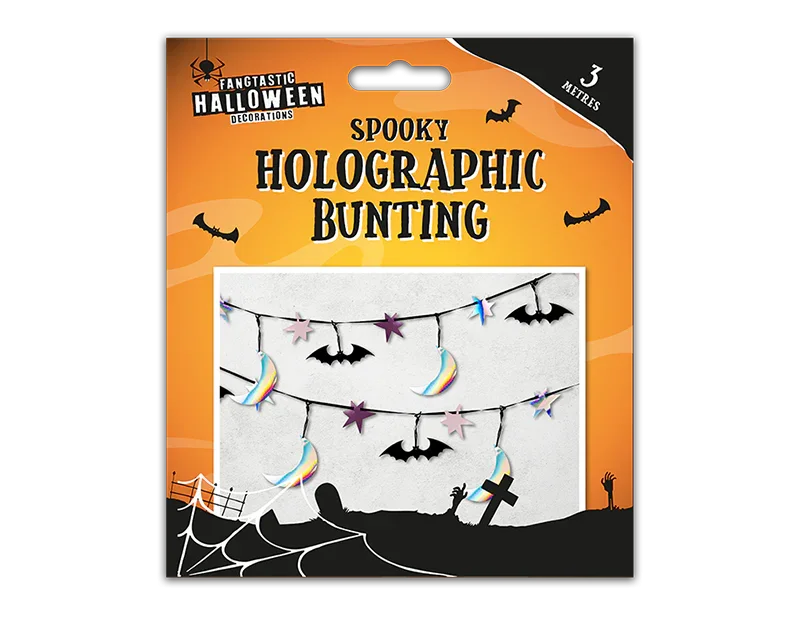 Spooky Holographic Halloween Bunting (3m)