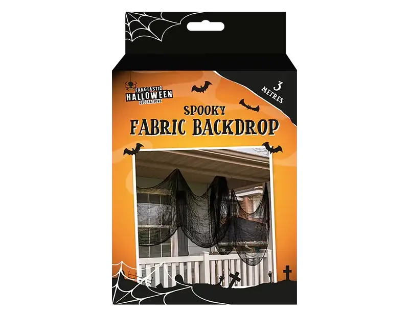 Halloween Black Fabric Backdrop (3 Metres)