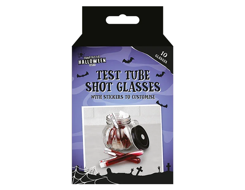Halloween Test Tube Shot Glasses (10 Pack)