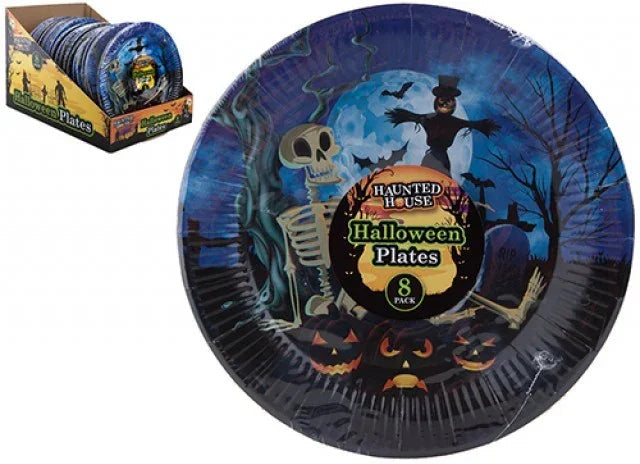 Pack of 8 Halloween Paper Plates (9 inch)