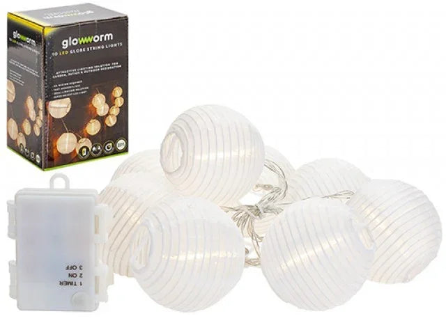 LED Globe Inside/Outside String Lights - Warm White