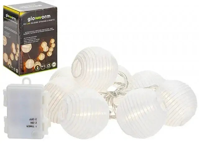 LED Globe Inside/Outside String Lights - Warm White