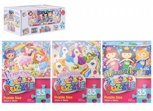 Assorted 35 Piece Puzzle (Mermaid Unicorn and Princess)