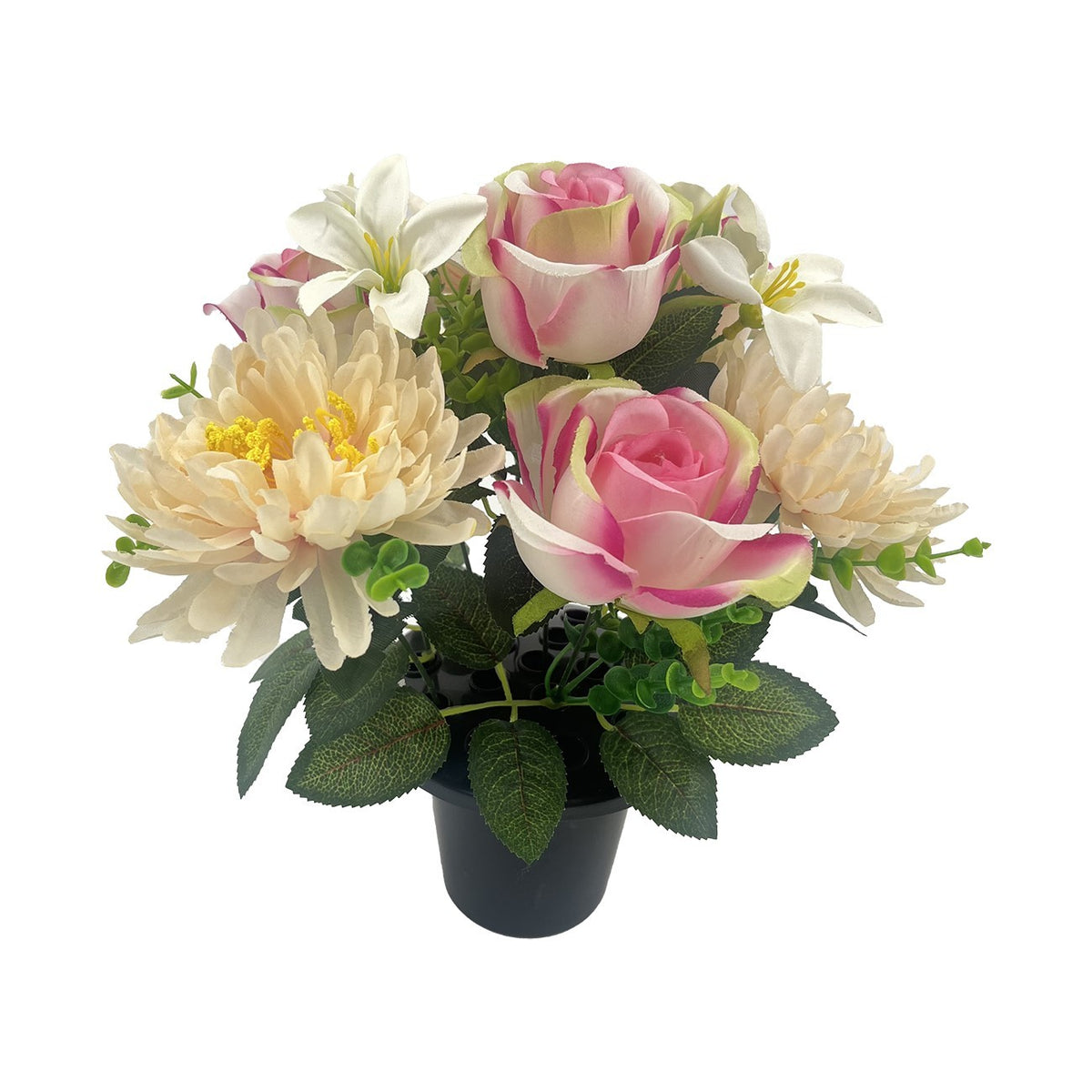 Discover the Essential Garden Mix Remembrance Grave Pot - Pink Cream at Bristow Direct
