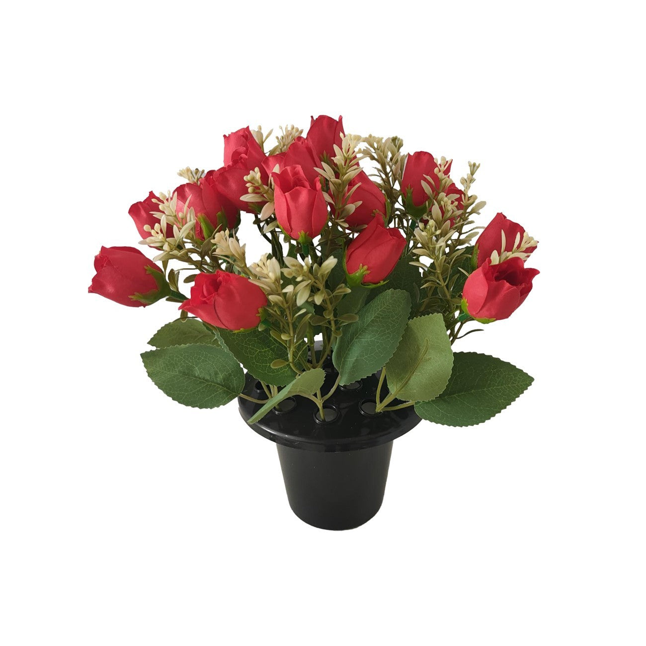 Discover the Essential Rose Mix Remembrance Grave Pot - Red at Bristow Direct