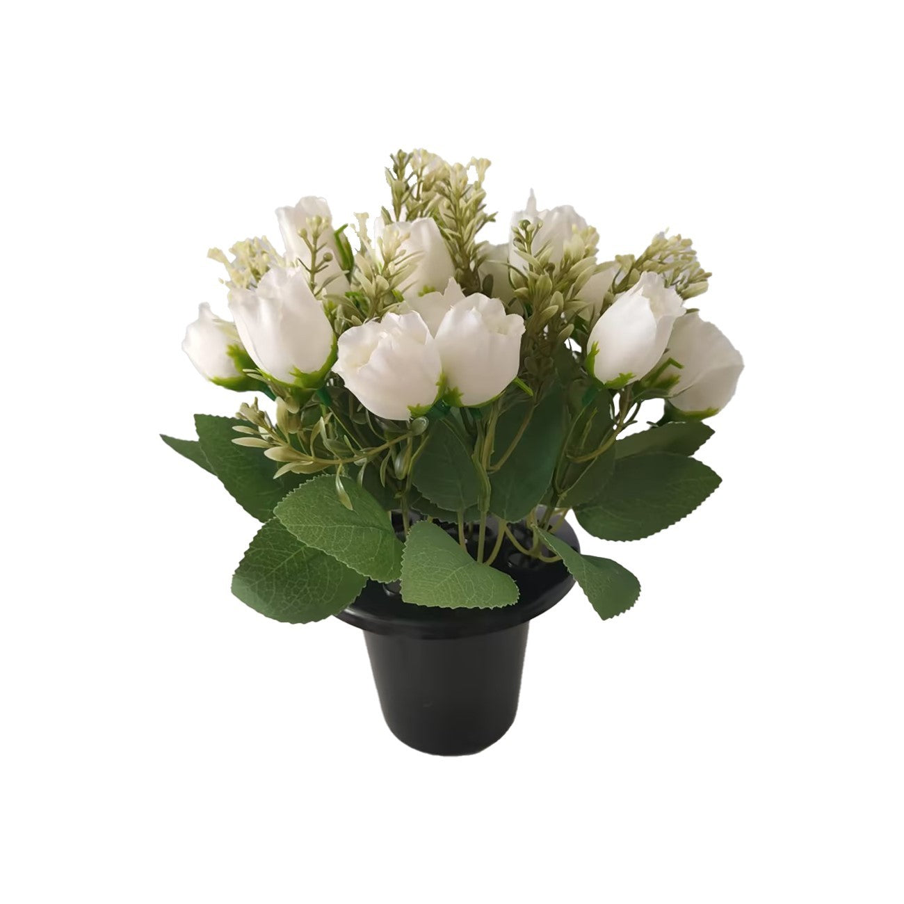Discover the Essential Rose Mix Remembrance Grave Pot - White at Bristow Direct