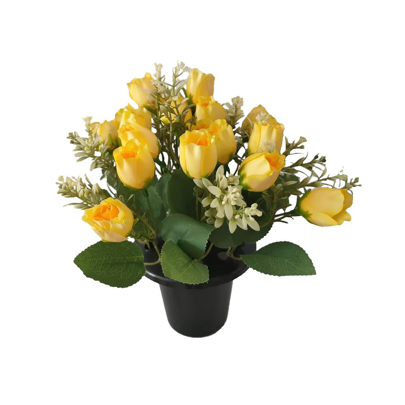 Discover the Essential Rose Mix Remembrance Grave Pot - Yellow at Bristow Direct