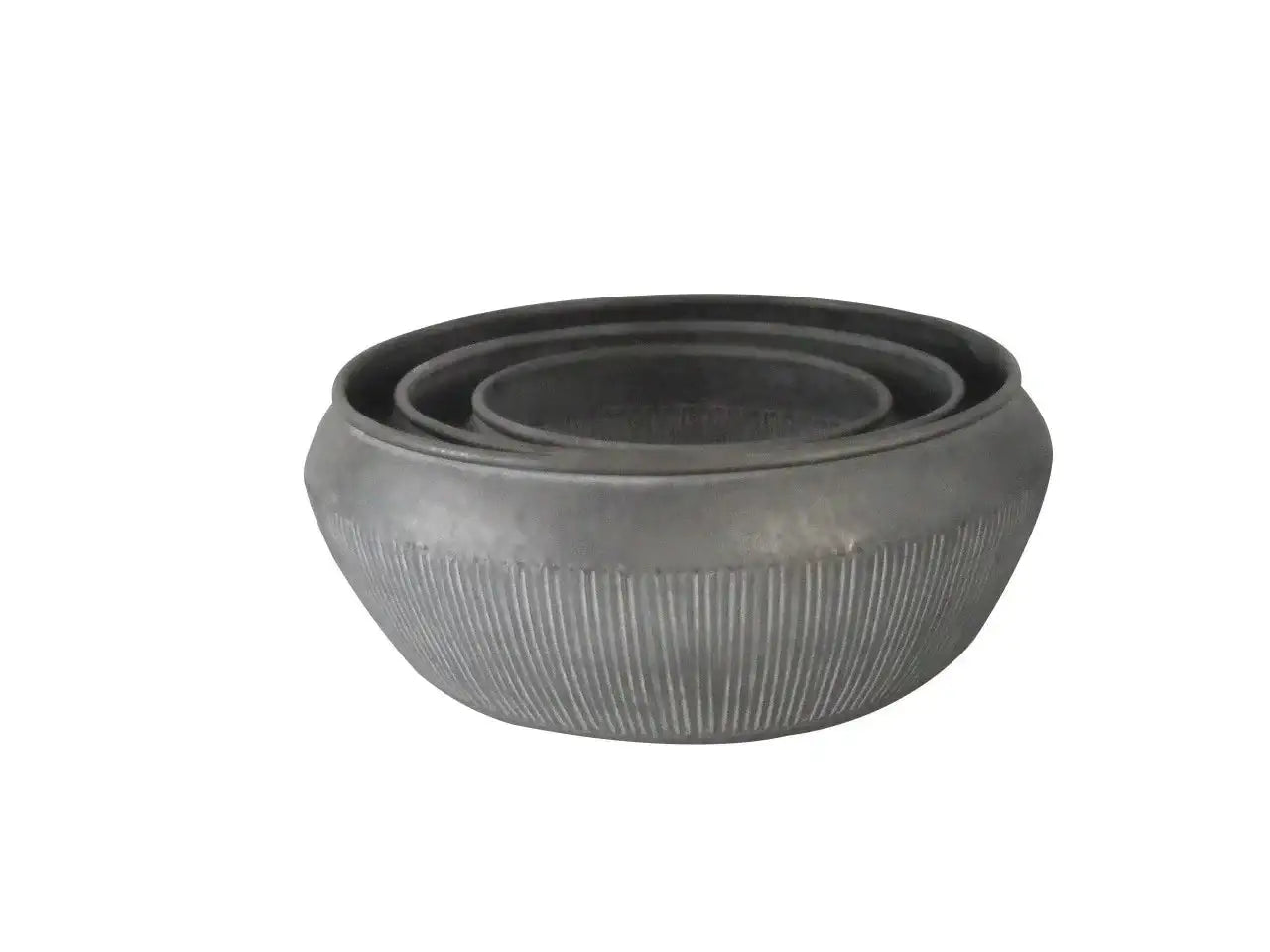 Grey Creation Legacy Zinc Bowl Planters (Set of 3)