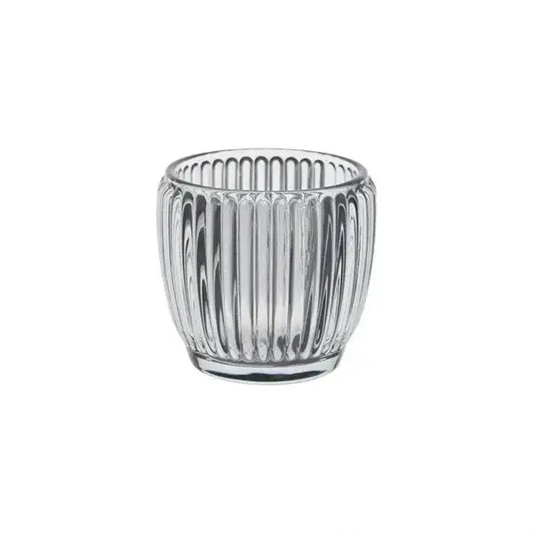 Clear Beatrice Rounded Glass Tealight Holder (7cm)