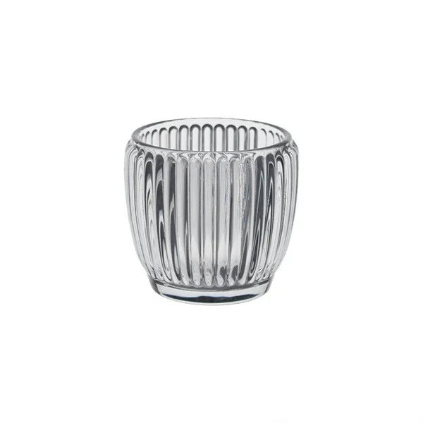 Clear Beatrice Rounded Glass Tealight Holder (7cm)