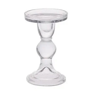 Clear Zara Pillar Glass Candle Holder (12cm)