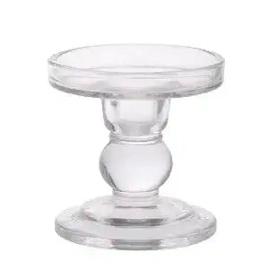 Clear Zara Pillar Glass Candle Holder (8.7cm)