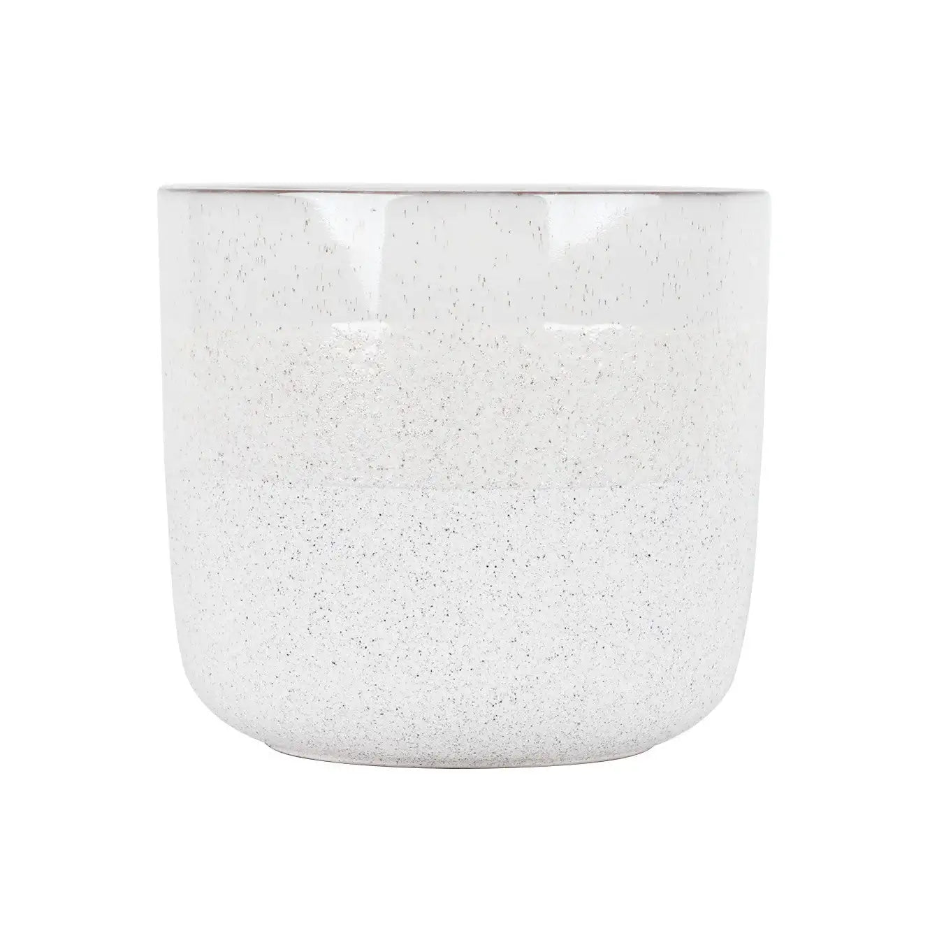 Hortus White Bordeaux Stoneware Pot (22.5cm H x 24.5cm Dia)