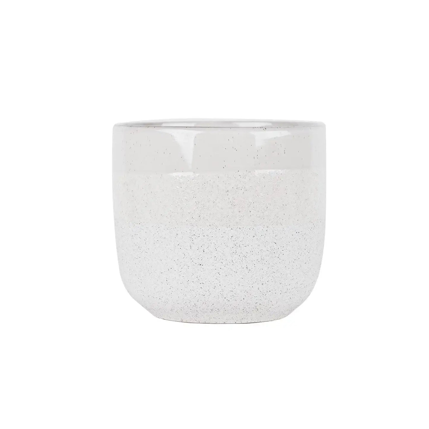 Hortus White Bordeaux Stoneware Pot (20cm H x 22cm Dia)