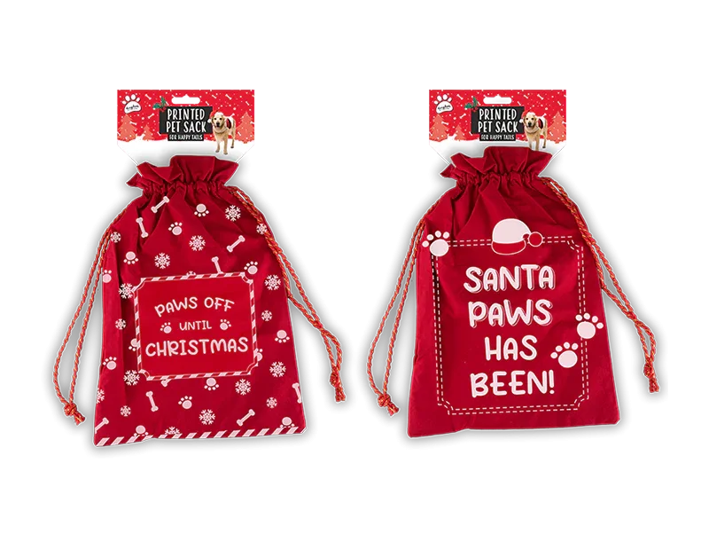 Printed Pet Christmas Sack (Assorted)