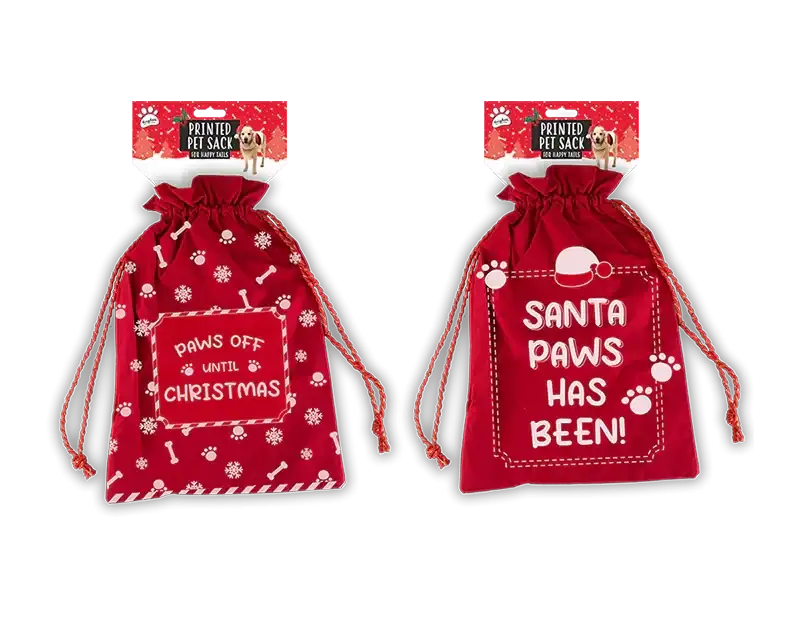 Printed Pet Christmas Sack (Assorted)