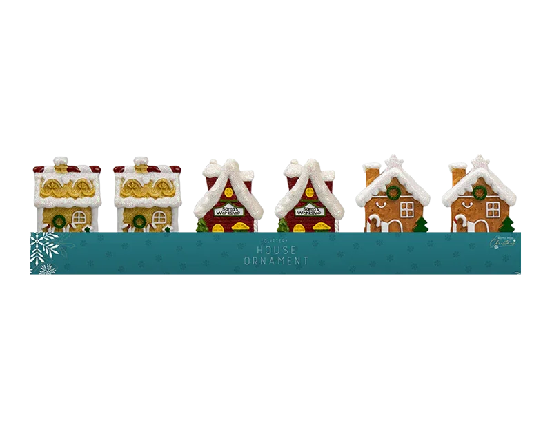 Glittery House Ornaments (Assorted)