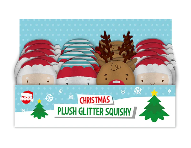 Christmas Plush Glitter Squishies (Assorted)