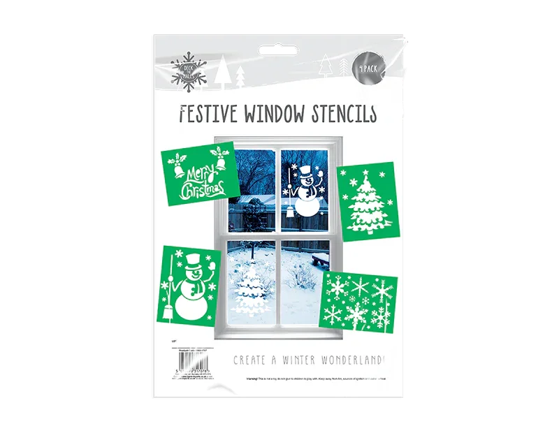 Christmas Window Stencils (4 Pack)