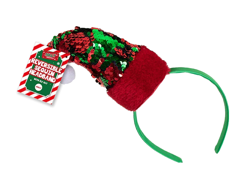 Reversible Sequin Elf Hat Headband
