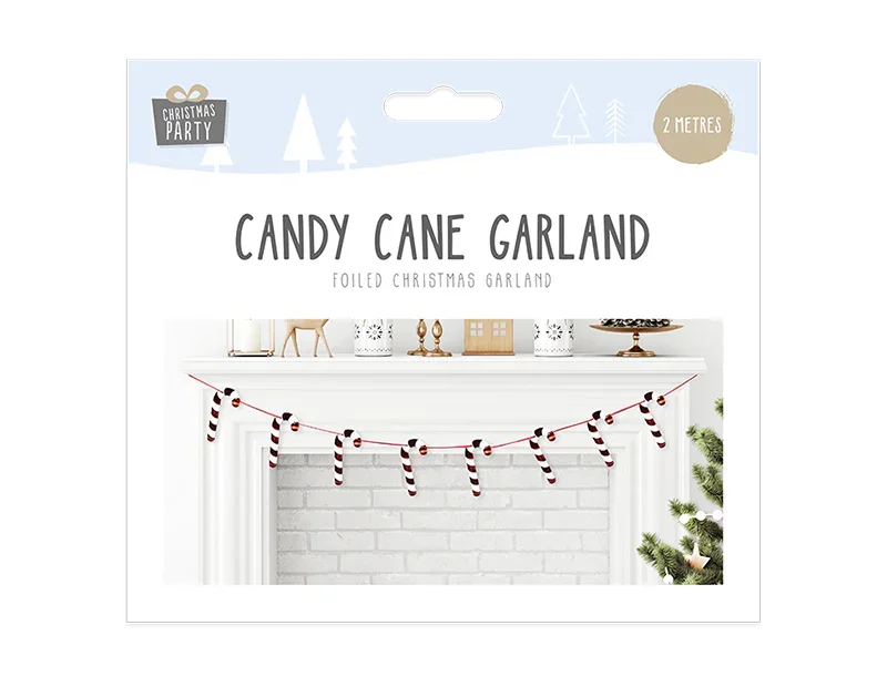 Foiled Candy Cane Garland (2m)