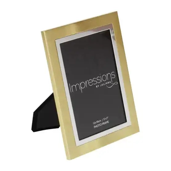 Brushed Gold Finish Photo Frame (5 Inch x 7Inch)