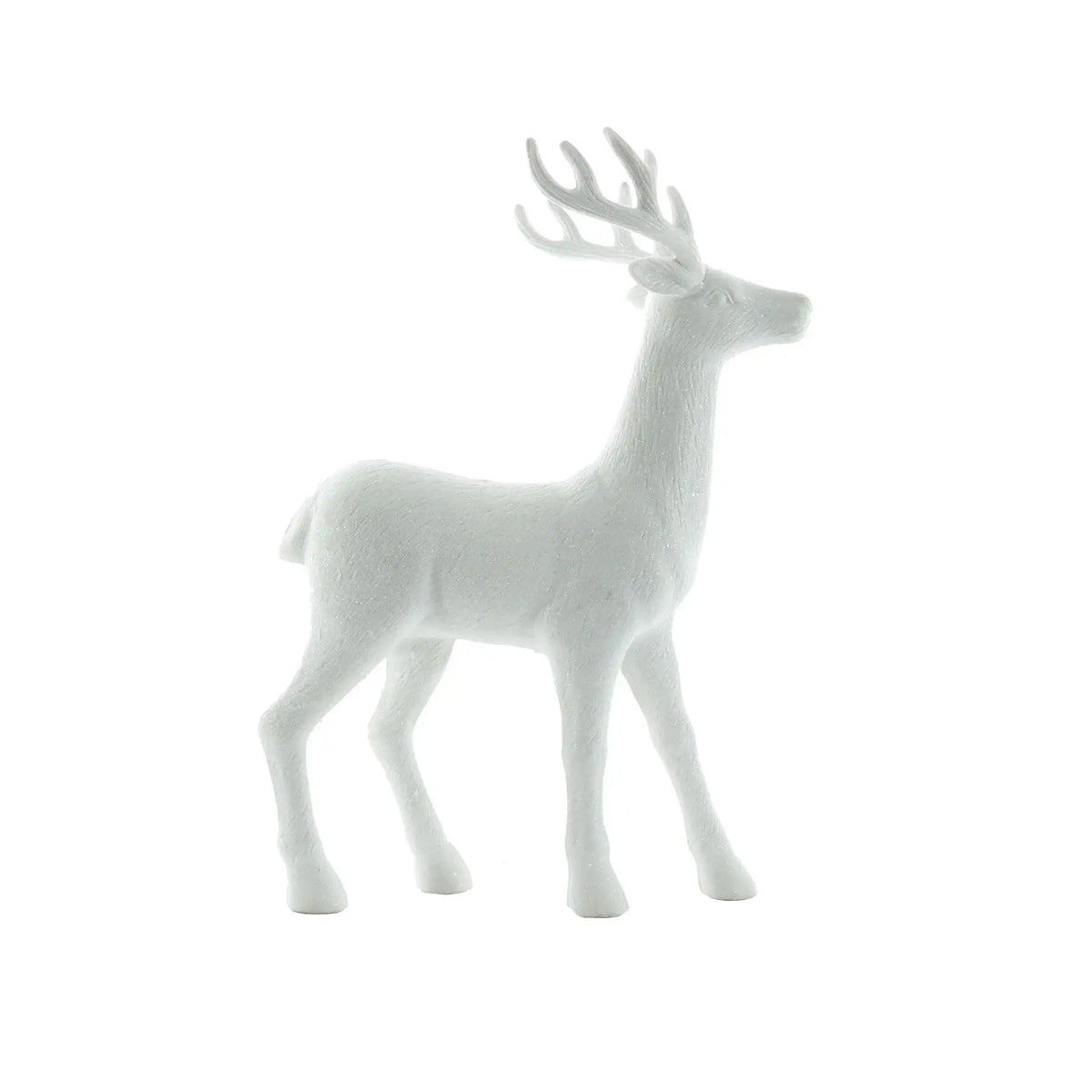 Glitter Standing Reindeer - White (45cm)