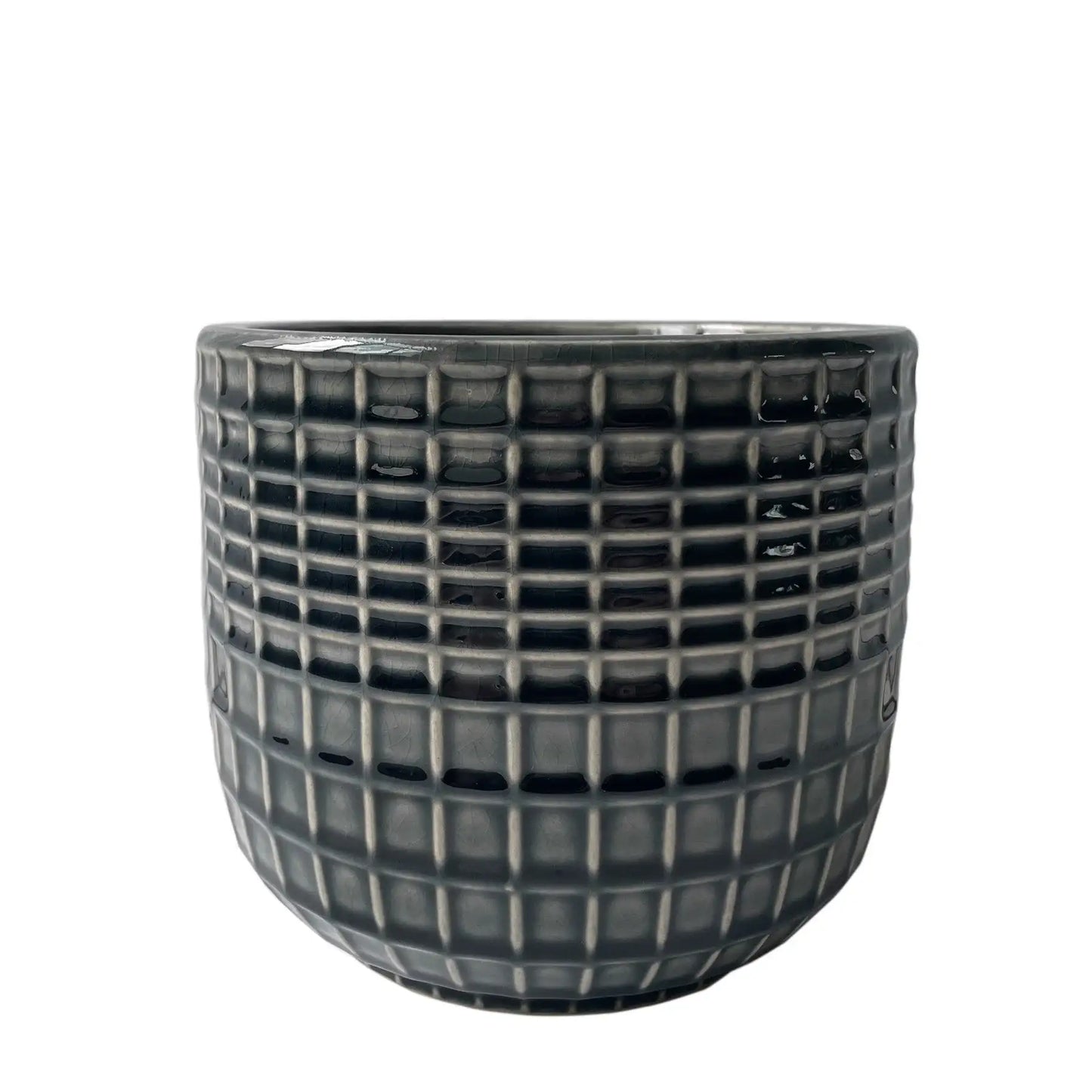 Hortus Grey Braga Pot (13cm H x 13.5cm Dia)