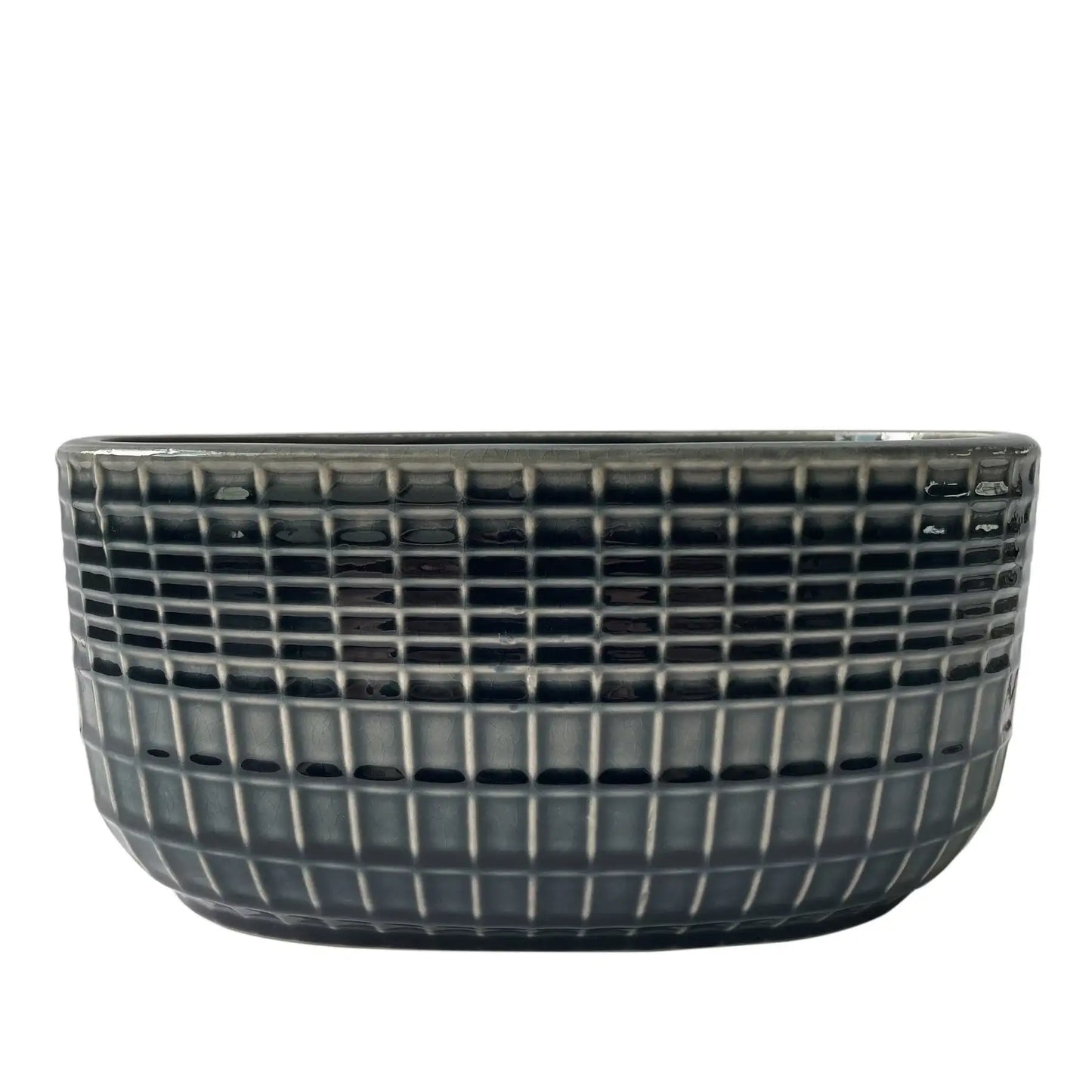 Hortus Grey Braga Pot (13cm H x 27cm L x 13cm W)
