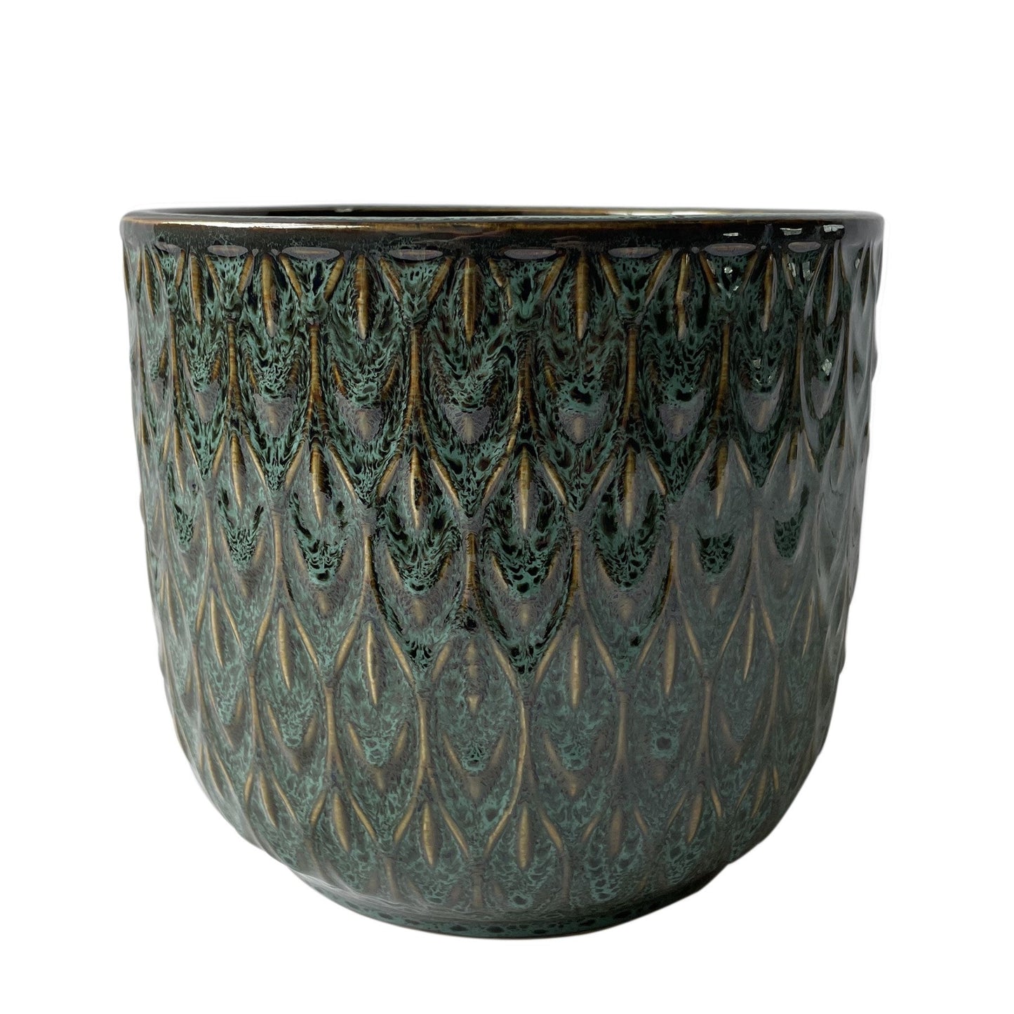 Hortus Nazare Olive Green Pot (16cm H 18cm Dia)
