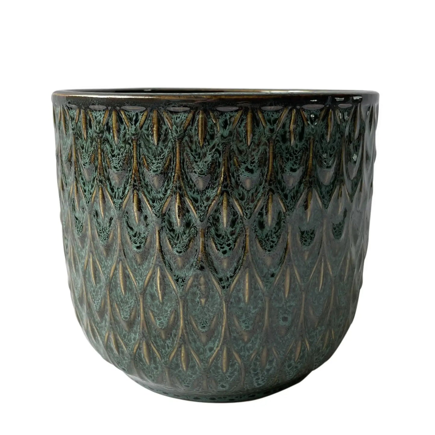 Hortus Nazare Olive Green Pot (16cm H 18cm Dia)