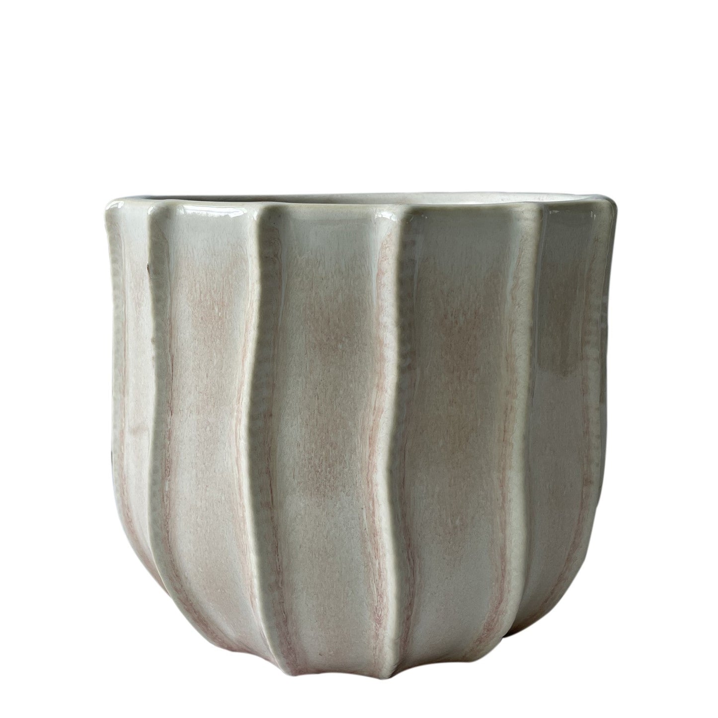Cream/Pink Hortus Porto Pot (18x15cm)
