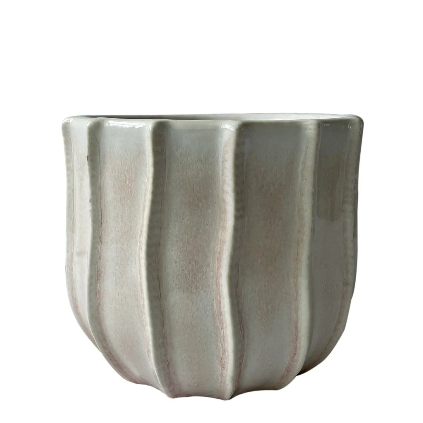 Cream/Pink Hortus Porto Pot (18x15cm)