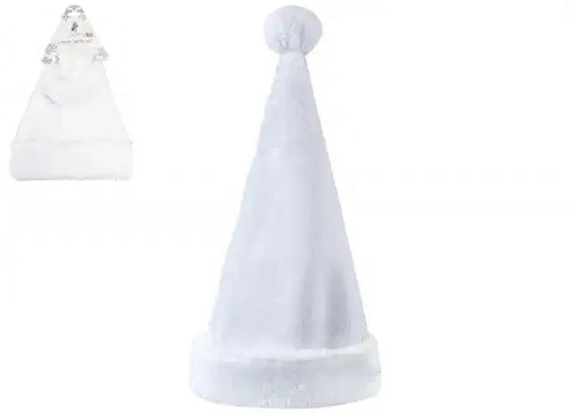 Luxury White Plush Christmas Hat