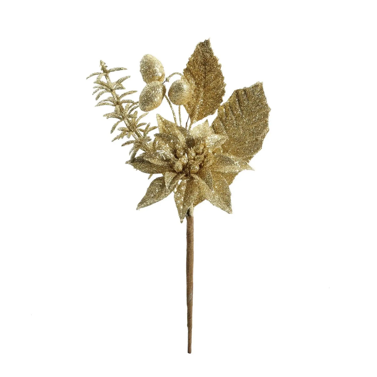 Flower and Berry Pick - Gold (21cm)